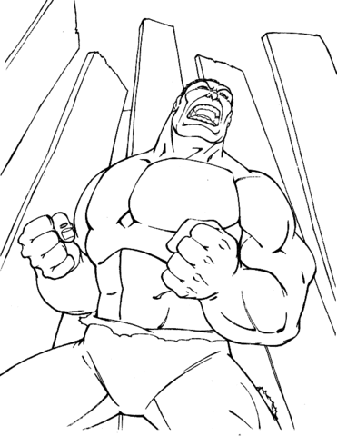 Incredible Hulk Coloring Page